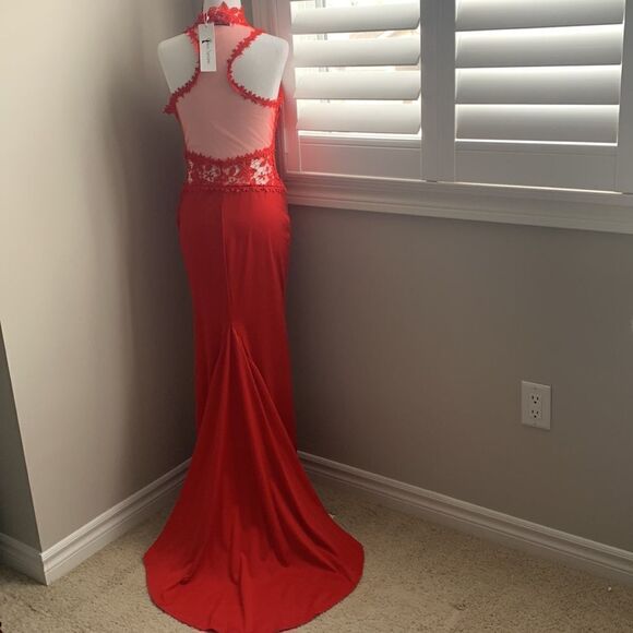 NWT GlorySunshine Sheath Sexy Lace Backless Mermaid Flare Dress - Picture 12 of 14